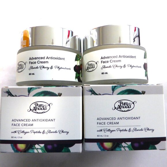New! 2x Pure Anada Advanced Antioxidant Face Cream Aerola Cherry Phytonutrients - Picture 1 of 6